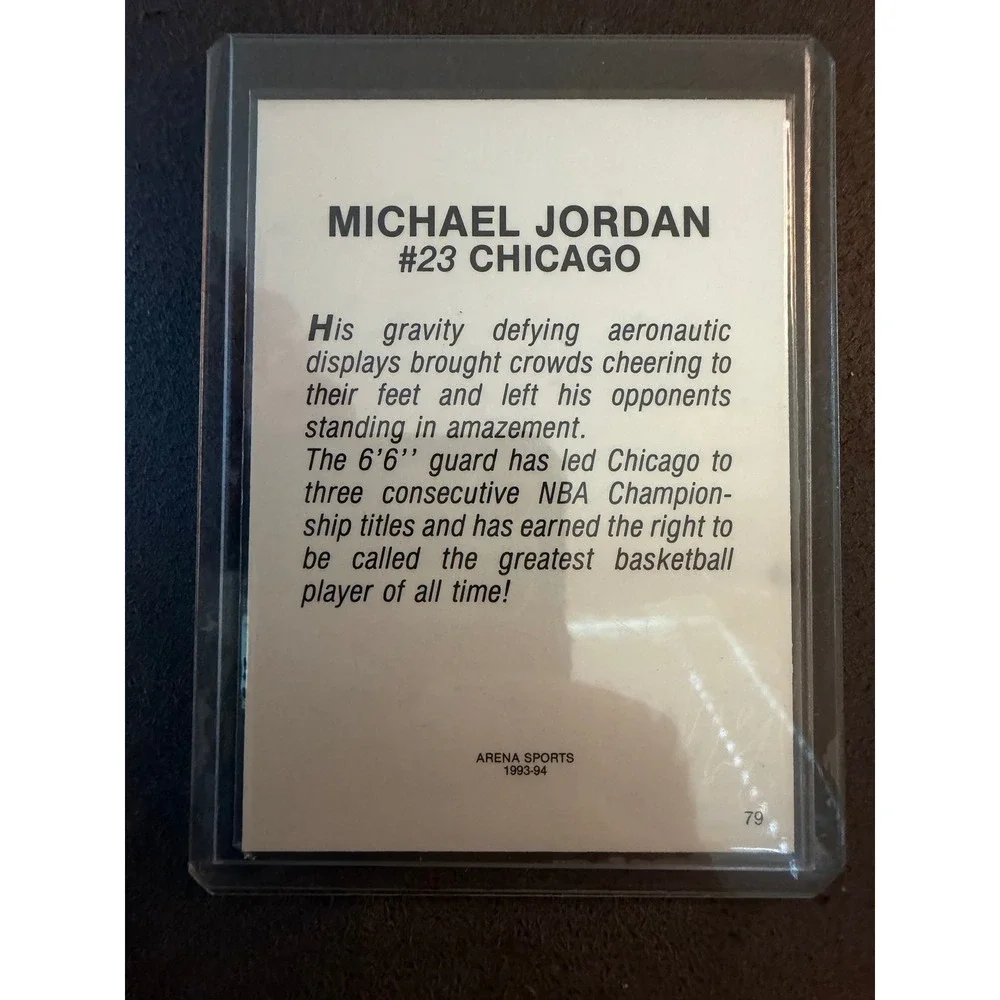 Michael Jordan 1993-94 Arena Sports Greatest Ever Gold Foil 79 Chicago Bulls